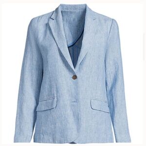 LANDS END Women's 2 Button Linen BLAZER Size: SMALL New